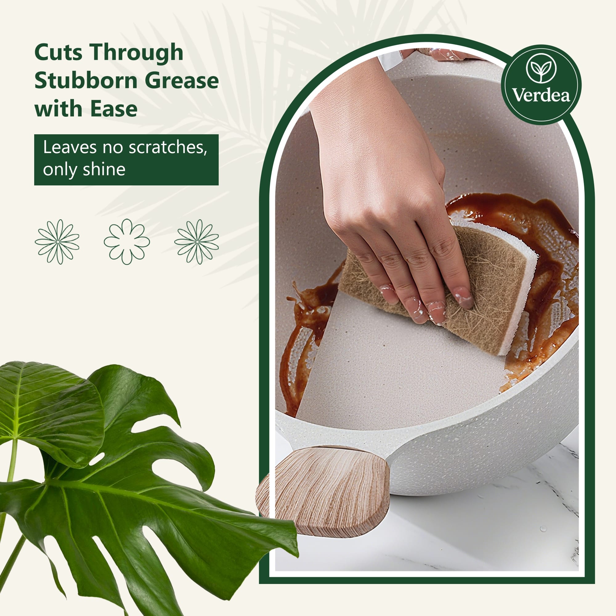 Eco-Friendly Coconut Fiber Sponges – 12 Pack Cellulose Scrub Pads for Kitchen, Non-Scratch & Compostable